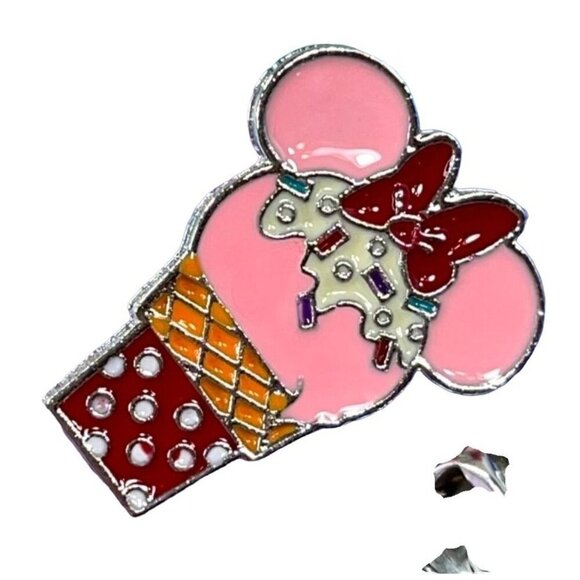 Minnie Mouse Lapel Pin Ice Cream Cone Sprinkle Brooch Jewelry Accessories Badge - Picture 1 of 6
